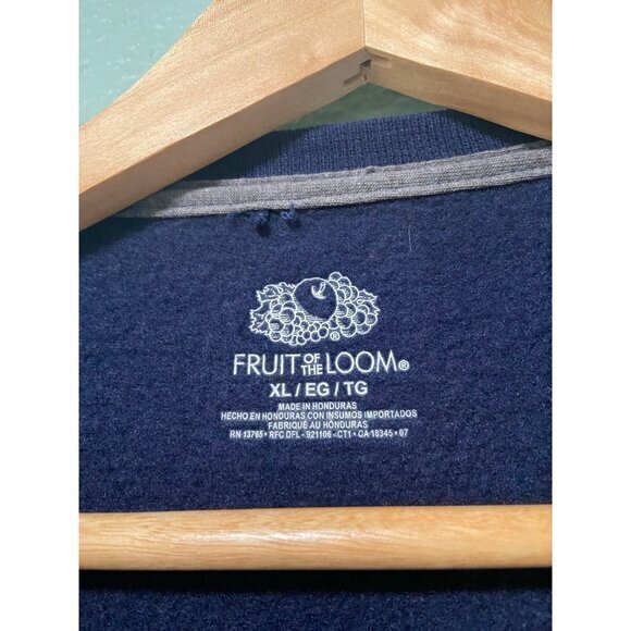 Handmade Snowman Winter Christmas Fruit of the Loom Navy Sweater Unisex Size‎ XL - Picture 5 of 7